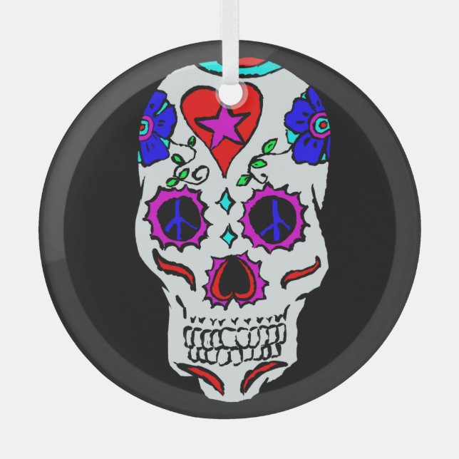 Adorno De Cristal Día De La Calavera Muerta (Anverso)