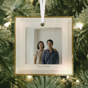 Adorno De Cristal Día de la Madre Foto de Mamá Recuerdo Personalizad