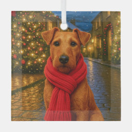 Adorno De Cristal Día festivo del Terrier Irlandés 