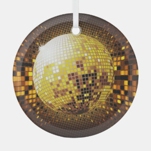 Adorno De Cristal Discoteca fiesta: Luces Vintage brillantes.