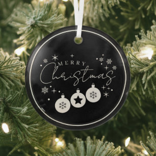 Adorno De Cristal Diseño de árbol de Navidad con estrella blanca y n