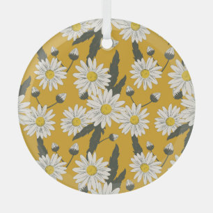 Adorno De Cristal Diseño de bufanda floral, fondo vintage.