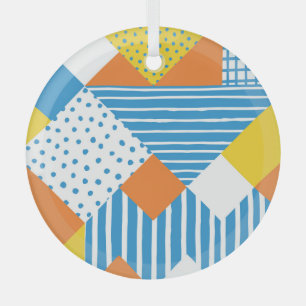 Adorno De Cristal Diseño de fondo abstracto geométrico vintage