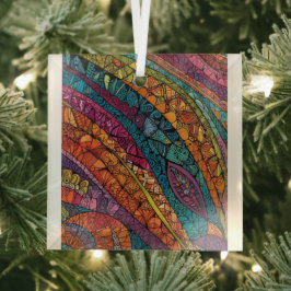 Adorno De Cristal Diseño de geometría abstracta Vivid