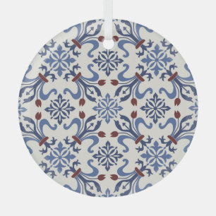 Adorno De Cristal Diseño de mosaico de cerámica mallónica de Damask
