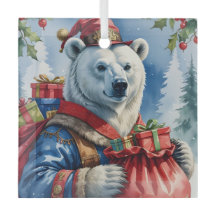 Diseño de Navidad de Santa Oso Polar