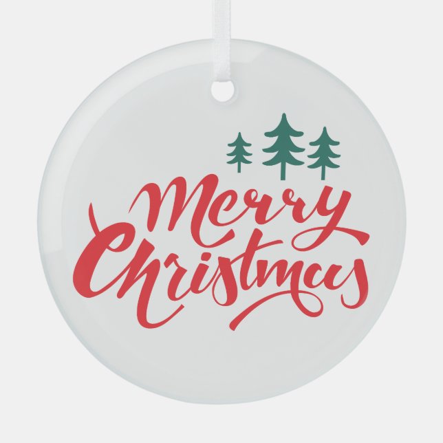 Adorno De Cristal Diseño de navidades con árboles (Anverso)