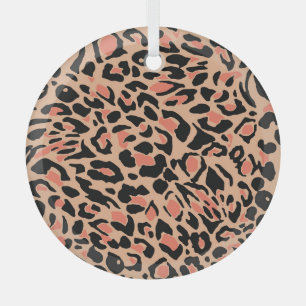 Adorno De Cristal Diseño de patrones de leopardo de época