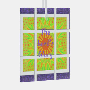 Adorno De Cristal Diseño de Texto Gráfico del Patrón de la Gloria de