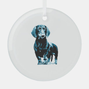 Adorno De Cristal Diseño moderno de dachshund
