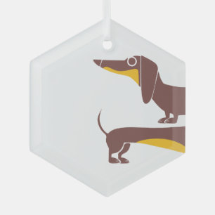 Adorno De Cristal Divertido dachshund lindo para padres de perros la