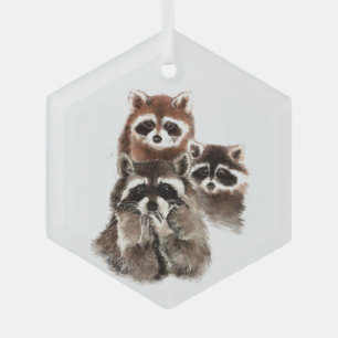 Adorno De Cristal Divertido Watercolor Diversión Familia Amiga Arte 