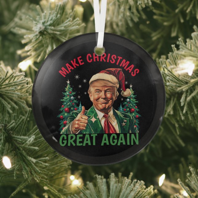 Adorno De Cristal Donald Trump Santa hace grandes a los Navidades de (in situ)