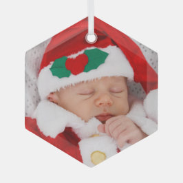 Adorno De Cristal Dos fotos de la familia Baby