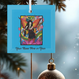 Adorno De Cristal Dragón acuático chino de Lotus Fairy