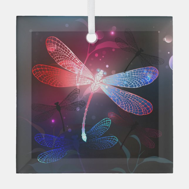 Adorno De Cristal Dragón rojo (Anverso)