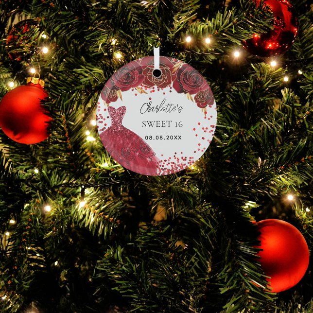 Adorno De Cristal Dulce 16 flores de vestir rojas blanco (Subido por el creador)