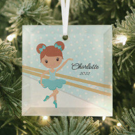 Adorno De Cristal Dulce Bailarina Baile de Ballet Navidad
