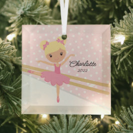 Adorno De Cristal Dulce Bailarina Baile de Ballet Navidad