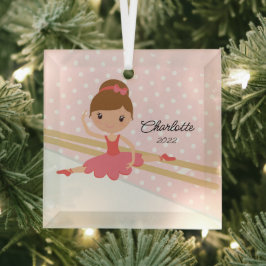 Adorno De Cristal Dulce Bailarina Baile de Ballet Navidad