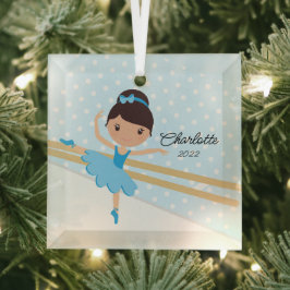 Adorno De Cristal Dulce Bailarina Baile de Ballet Navidad