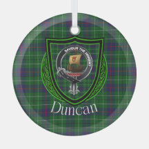 Duncan Scottish Clan Tartán y Escudo