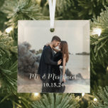 Adorno De Cristal El amor de mi vida<br><div class="desc">Una forma moderna de hacer que las parejas fotografíen con sus nombres y la fecha de su día especial en un árbol de Navidad,  incluye personalización .</div>
