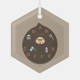 Adorno De Cristal El gracioso monstruo de papá ama el café