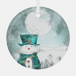 Adorno De Cristal El hombre de nieve