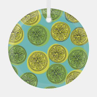 Adorno De Cristal El ilustracion vintage se corta con limón.