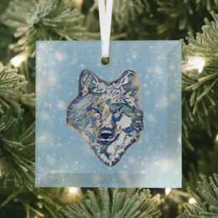 Adorno De Cristal El lobo de invierno   