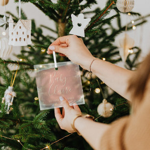 Adorno De Cristal El nombre de la primera Navidad de un bebé de un b
