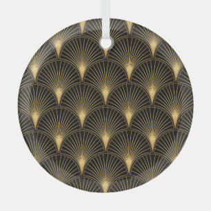 Adorno De Cristal El oro negro del Art Deco: el lujo sin foco