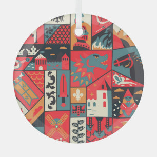 Adorno De Cristal Elegancia medieval: diseño de patrones sin foco