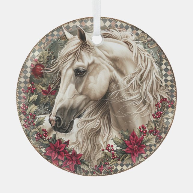 Adorno De Cristal Elegant Equestrian Christmas  (Anverso)