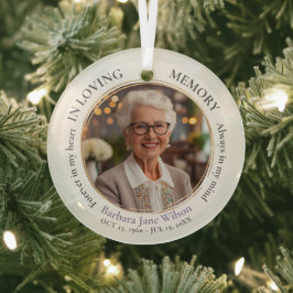 Adorno De Cristal Elegant In Loving Memory Memorial Funeral Keepsake