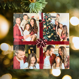 Adorno De Cristal Elegant Personalized Four Photo Collage Gift Trend