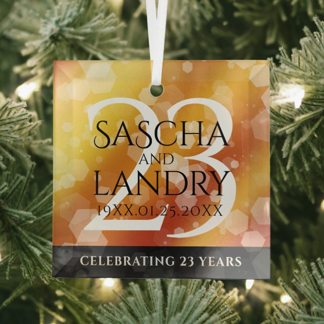 Adorno De Cristal Elegante 23° Aniversario del Boda Imperial Topaz (in situ)