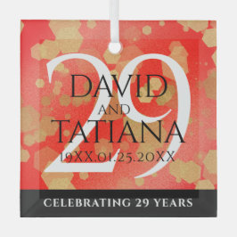 Adorno De Cristal Elegante 29° Aniversario del Boda de Garnet