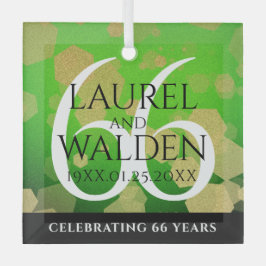 Adorno De Cristal Elegante 66º aniversario del Boda Titanita