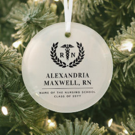 Adorno De Cristal Elegante graduación de la escuela de Enfermería RN