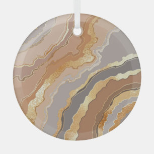 Adorno De Cristal Elegante Mármol Dorado: Fondo Estilizado.