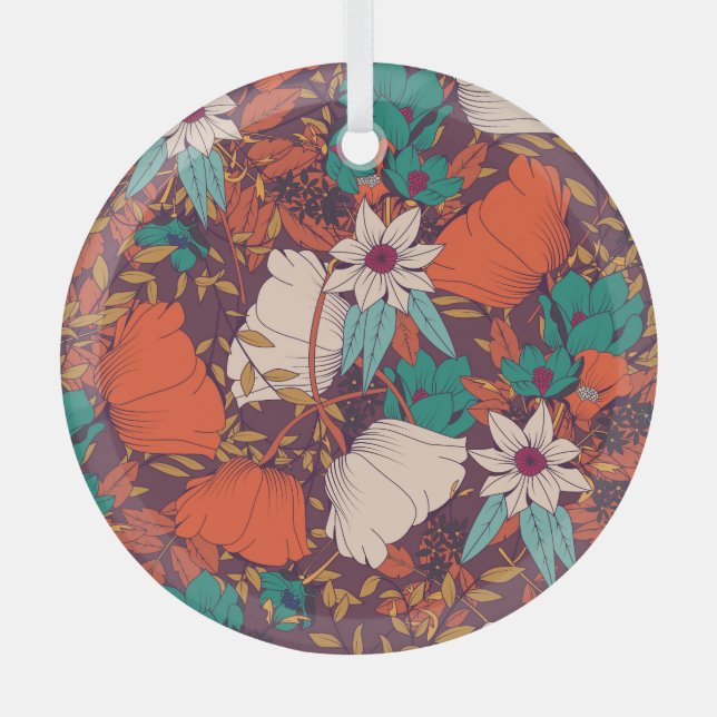 Adorno De Cristal Elementos Florales: Mano Sin Marea. (Anverso)