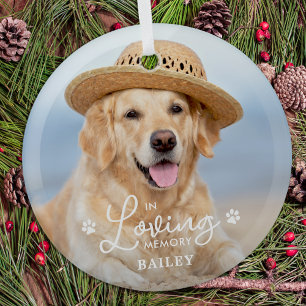 Adorno De Cristal En amor por la memoria Personalizado Mascota Dog M