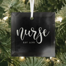 Adorno De Cristal Enfermera del año Personalizado Est Enfermera estu