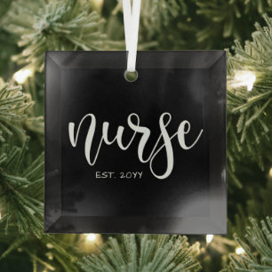 Adorno De Cristal Enfermera del año Personalizado Est Enfermera estu