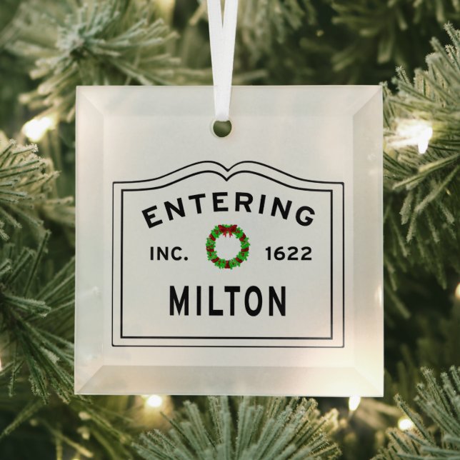 Adorno De Cristal Entrando en Massachusetts Milton (in situ)