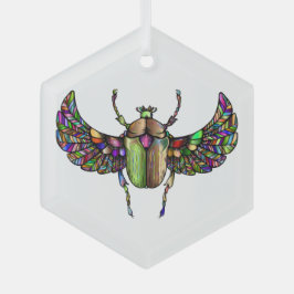 Adorno De Cristal Escarabajos coloridos