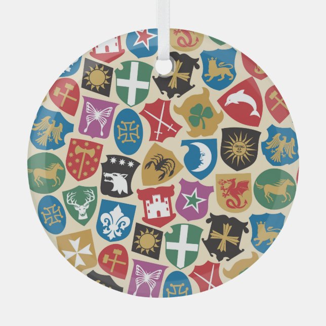 Adorno De Cristal Escudo de armas: Antecedentes heráldicos. (Anverso)