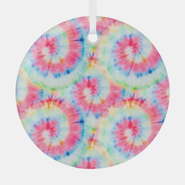 Adorno De Cristal Espiral de tinte, arte acuarela. (Anverso)